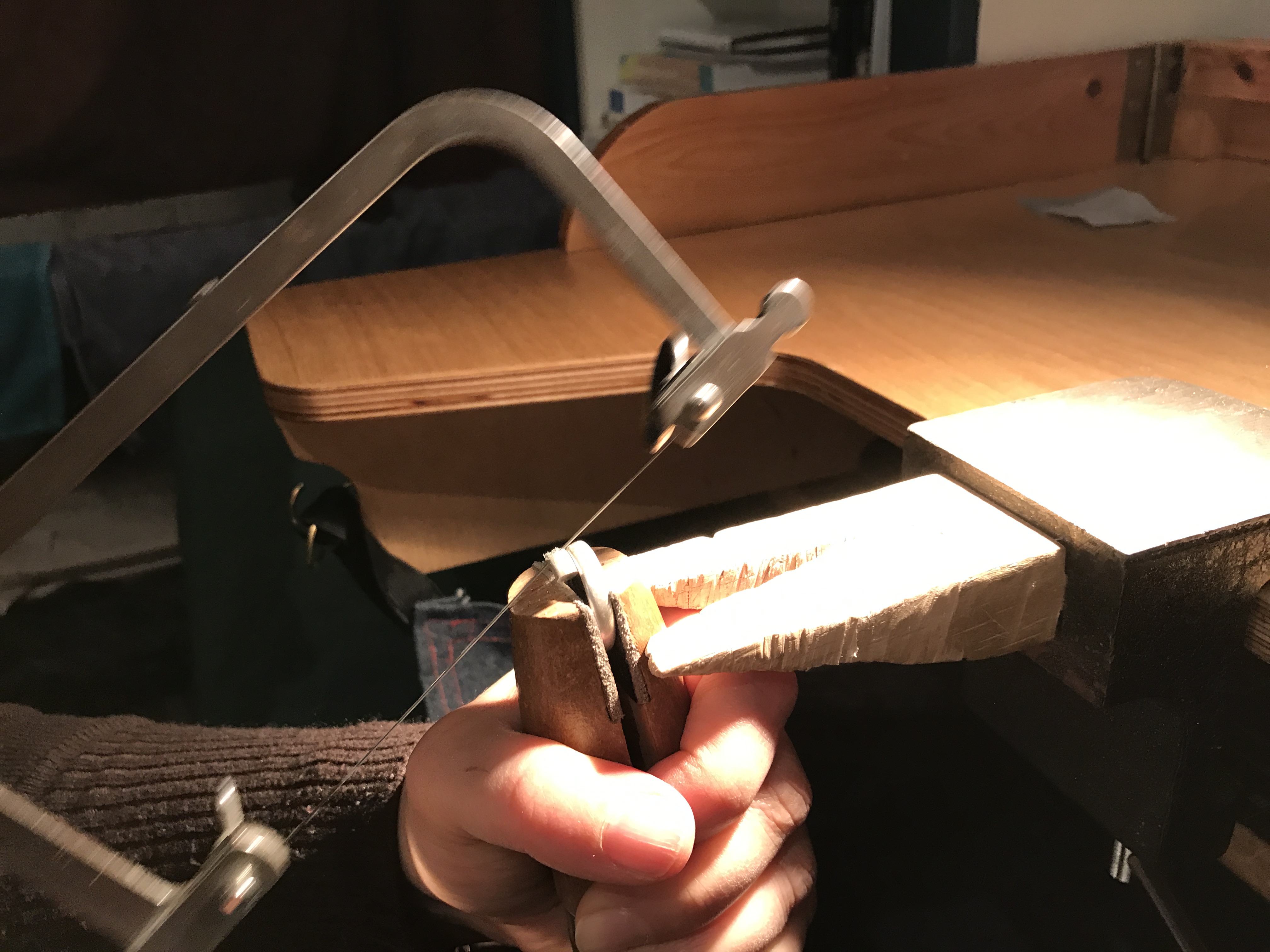 Sawing silver