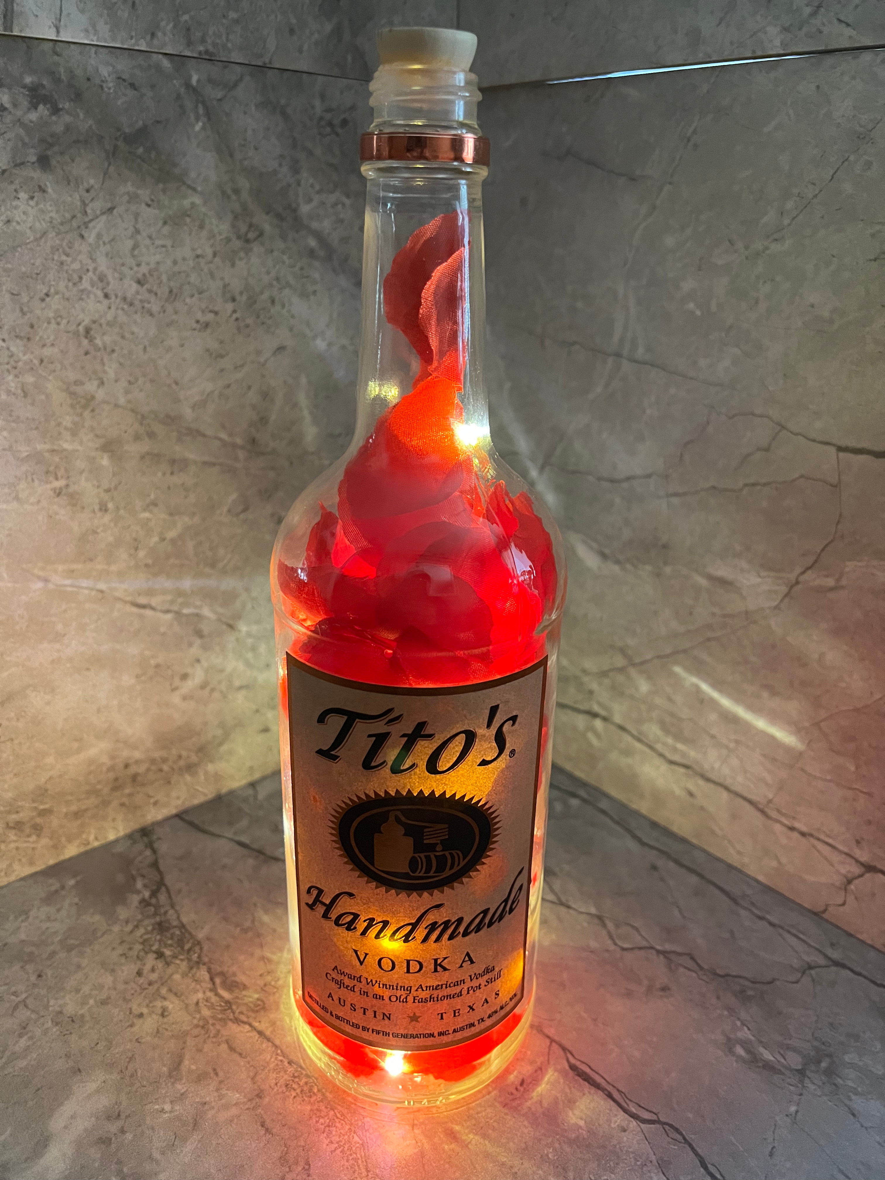 Tito's Vodka Bottle Light