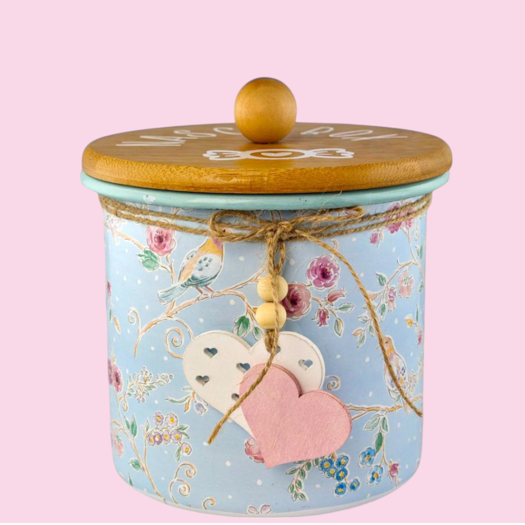 Naschbox maxi im Shabby Chic Stil blau