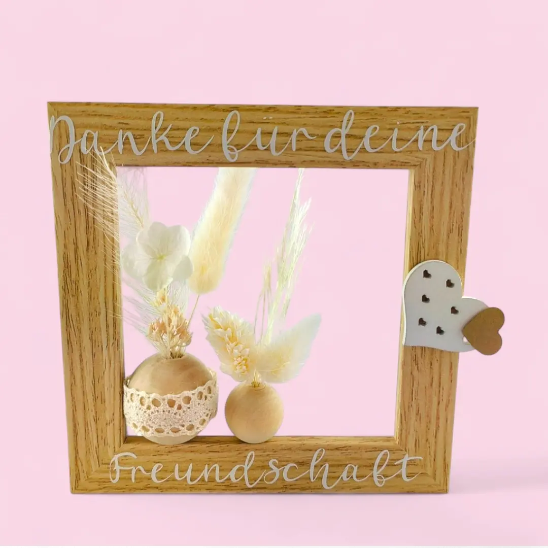 Bilderrahmen mit Botschaft Freundschaft
