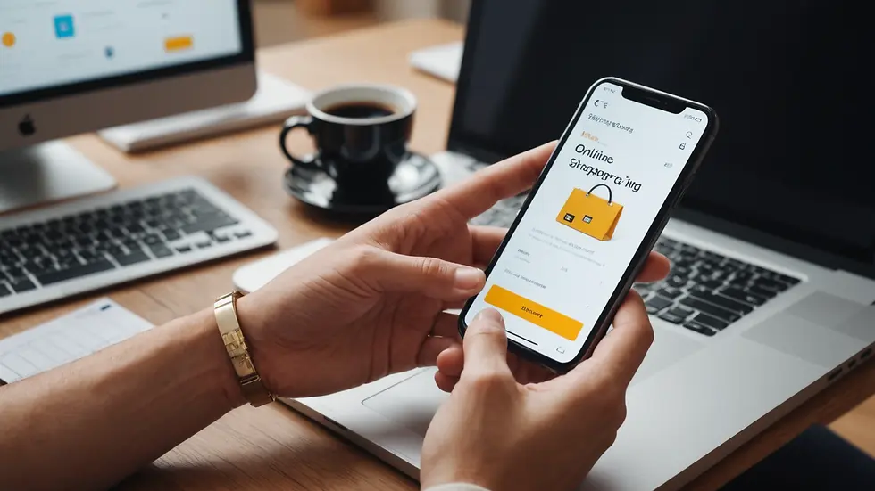 Close-up view of a modern online shopping interface