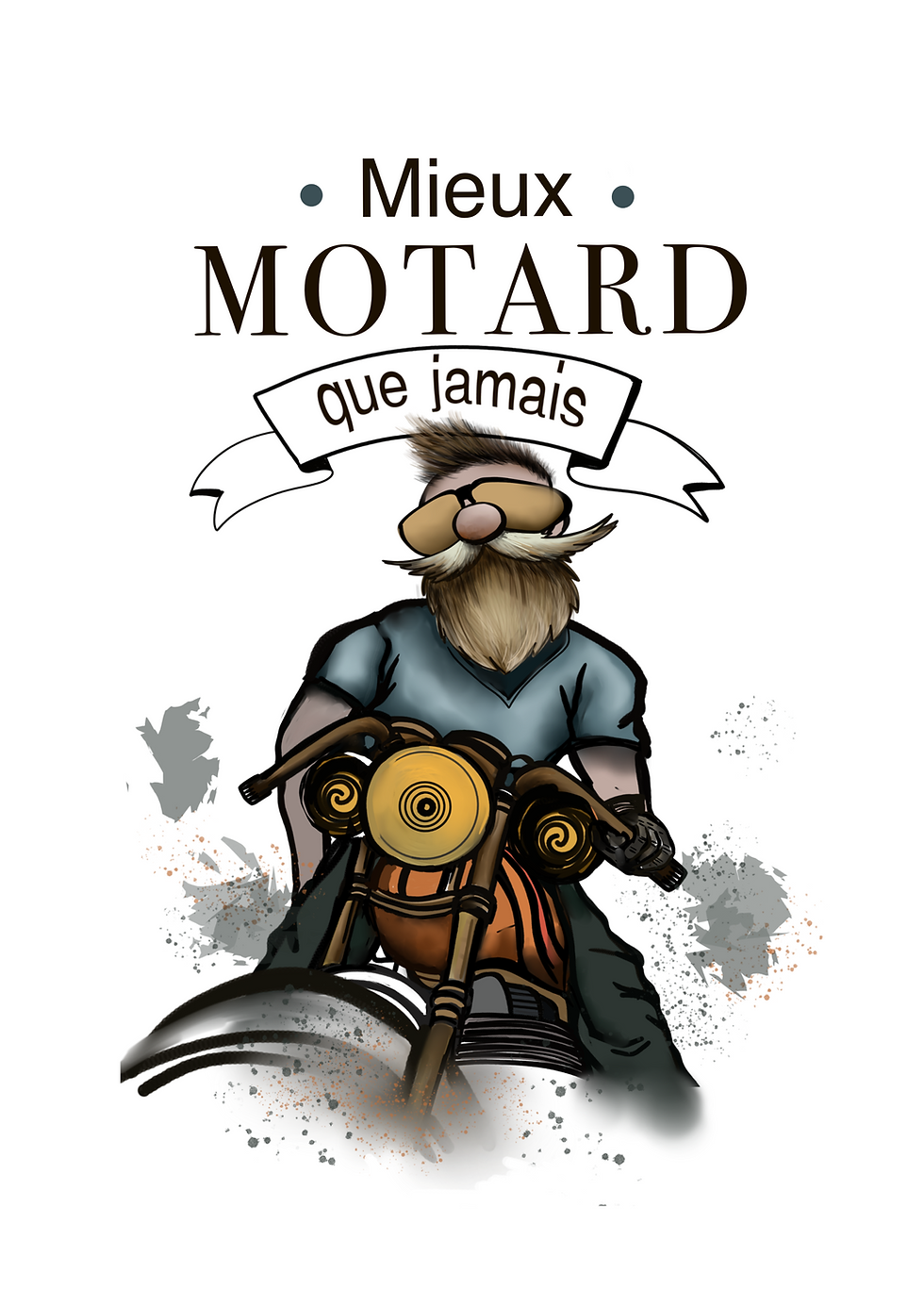 Mieux motard que jamais : la passion n'a pas d'âge, seulement des kilomètres au compteur. Délicatement illustré sur… | HANNART Créations