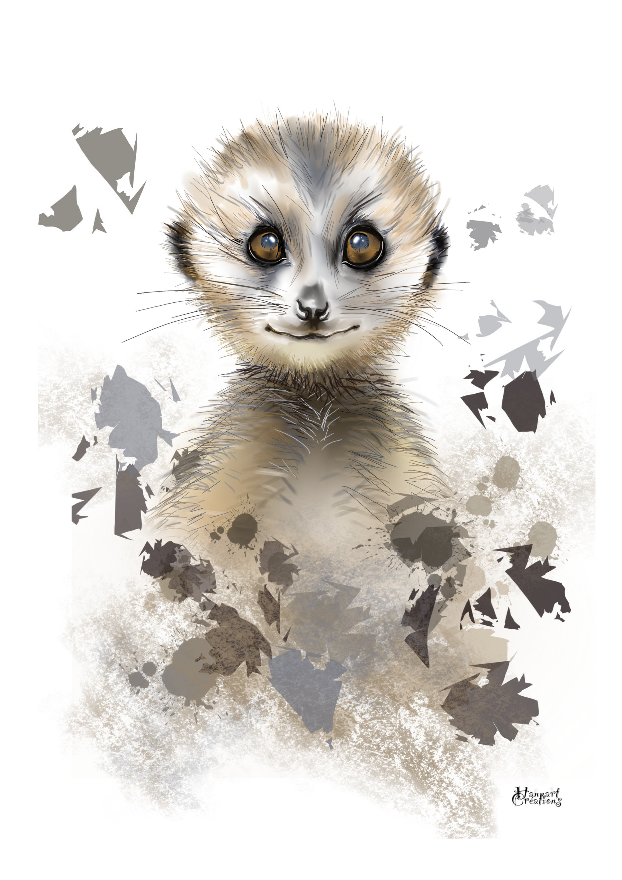 Kiko le petit suricate : la tête bien haute et le cœur grand ouvert pour veiller sur tous ceux qu'il aime. Un préci… | HANNART Créations