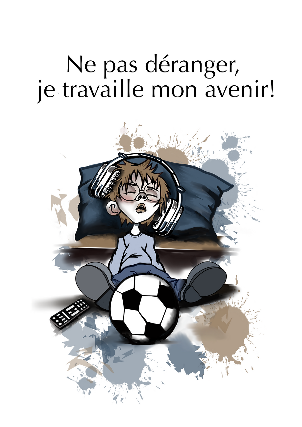 Ne pas déranger, je travaille mon avenir : génie en pleine création, repassez plus tard ! Un précieux clin d'œil illustré sur du papi… | HANNART Créations