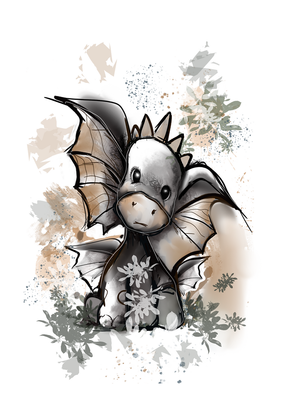 Le petit dragon : et ses rêves d'étoiles : un brin de magie pour illuminer le quotidien, illustré sur du pap… | HANNART Créations