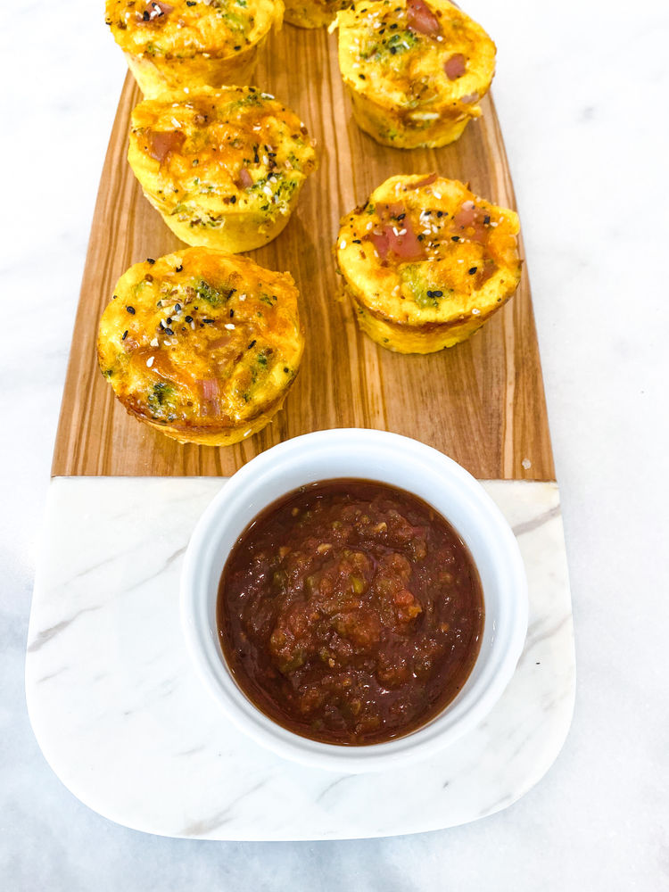 Ham, Broccoli and Cheese Egg Muffins