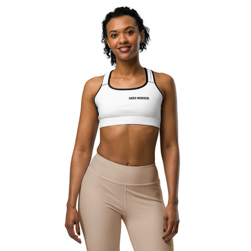 HARD WORKER Sports bra (white) | Warren Ross
