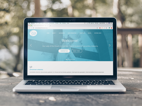 Our Lady of the Shoals branding and web design
