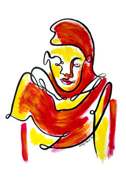 Femme à l'étole (oeuvre n°CC17)