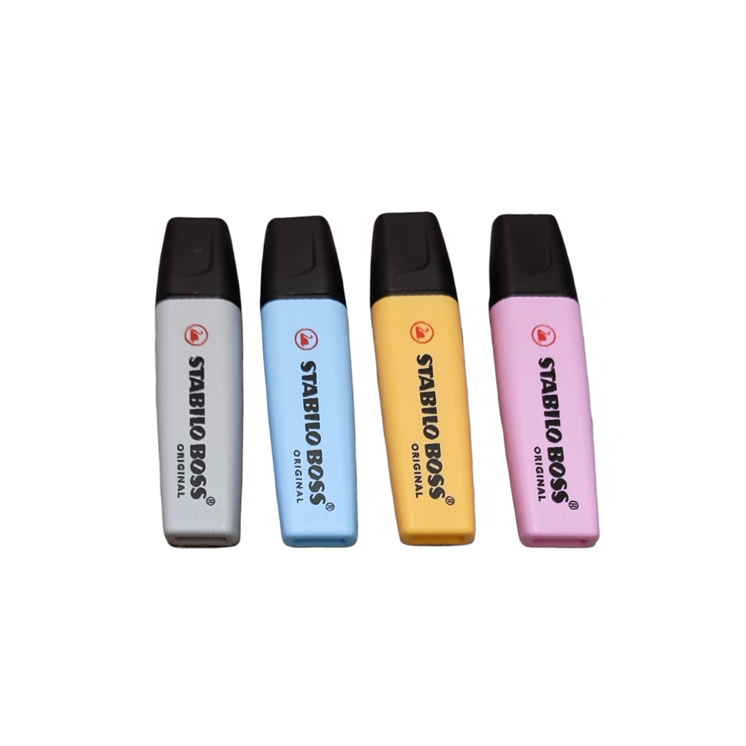 Set 4 Destacadores Stabilo Original Pasteles. Edición 2022