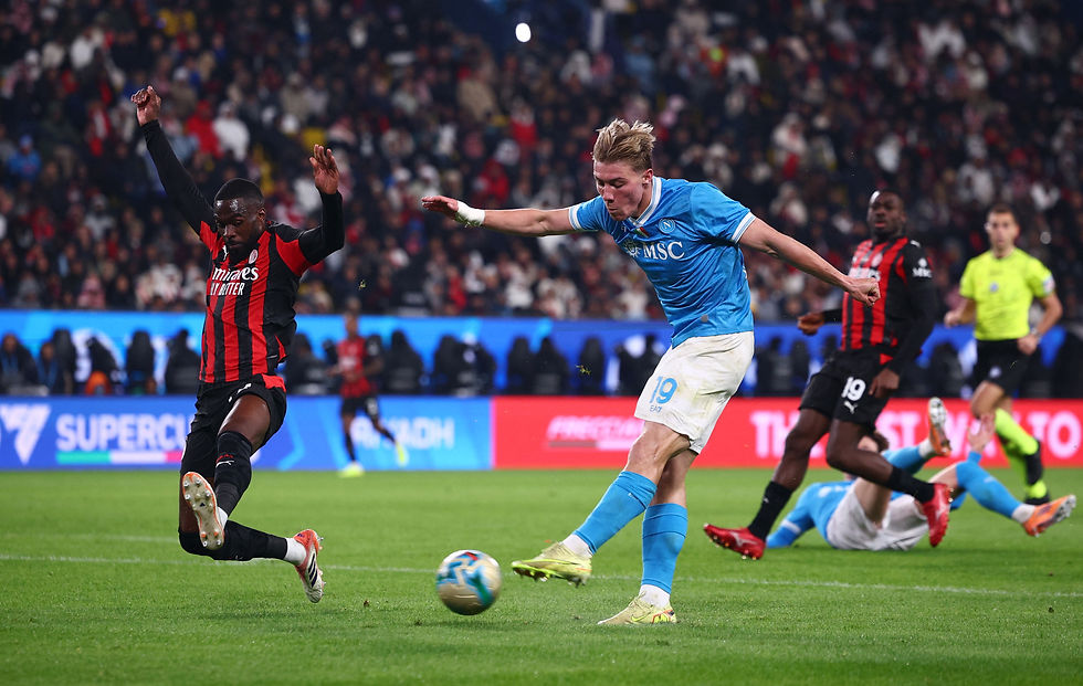 SOCCER: Hojlund helps Napoli sink Milan to reach Italian Super Cup final in Riyadh