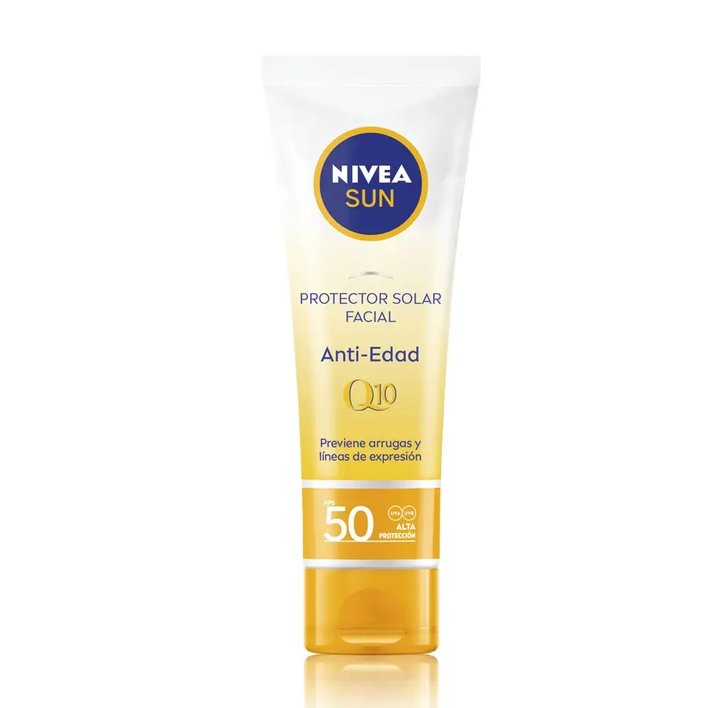 Proteccion Facial Q10 Nivea Sun Antimanchas Piel Normal Seca Tubo X 50Ml