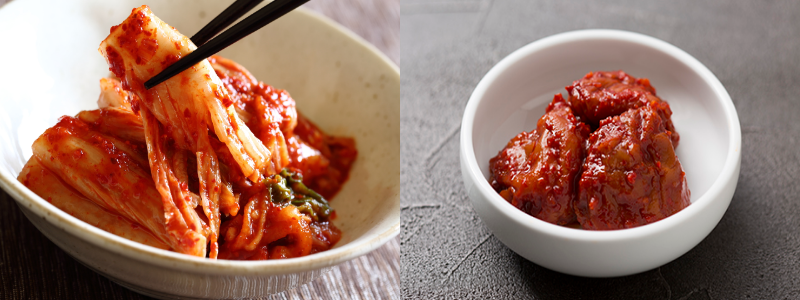 ※白菜キムチ
原材料 - 白菜(国産)、大根(国産)、人参(国産)、漬け原材料(唐辛子、砂糖、水飴、ニンニク、りんご、食塩、鰹節エキス、生姜、エビパウダー、昆布)/調味料(アミノ酸)、(一部にりんご・えびを含む)
賞味期限 - 加工日(発送日)より9日
保存方法 - 冷蔵(10℃以下)
※はちみつ梅キムチ
調味梅干(和歌山産)、漬け原材料(食塩、はちみつ、果糖ぶどう糖液糖、還元水飴)、辛みそ(唐辛子、砂糖、水飴、ニンニク、鰹節エキス、生姜、りんご、食塩、海老パウダー、昆布)/調味料(アミノ酸等)、甘味料(ステビア、スクラロース)、ビタミンB1、(一部にえび・りんごを含む)
賞味期限 - 加工日(発送日)より90日
保存方法 - 冷蔵(10℃以下)