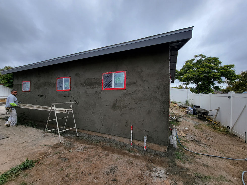 the side of a house that is being remodeled