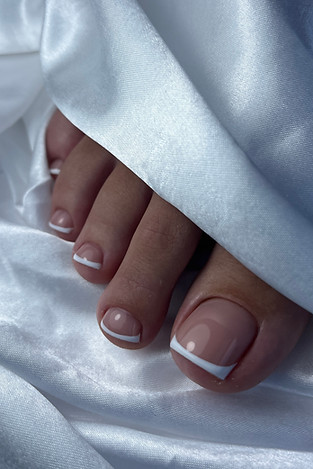 BIAB pedicure op een klant 