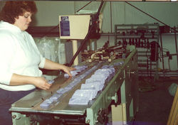 Packaging line in mid 80's
