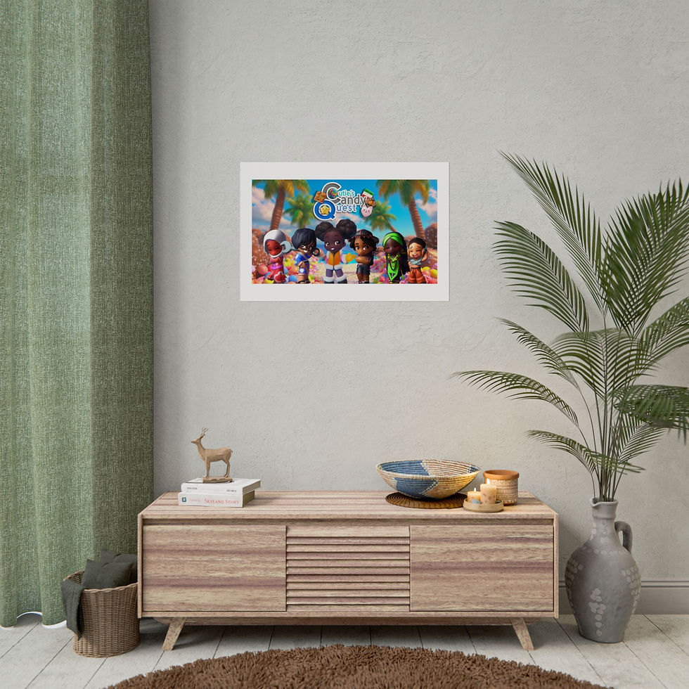 Colorful Rolled Poster - Cutie's Candy Quest Adventure
