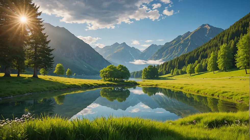 A serene landscape that promotes relaxation and self-care