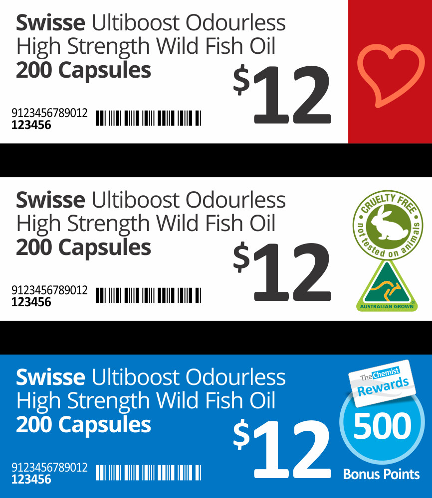 Pharmacy Shelf Edge Tickets