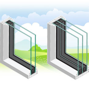 Double glazed Window Section (Low E coating + Gas filled)