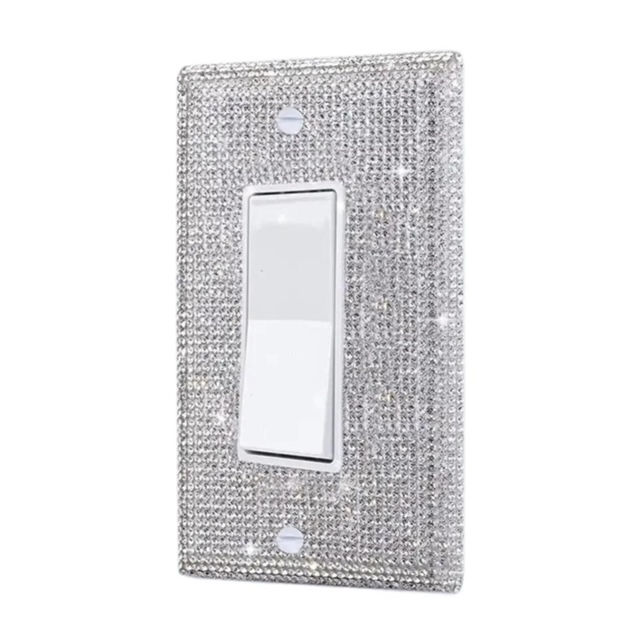 Thumbnail: Shiny Silver Rhinestones Panel Switch Cover