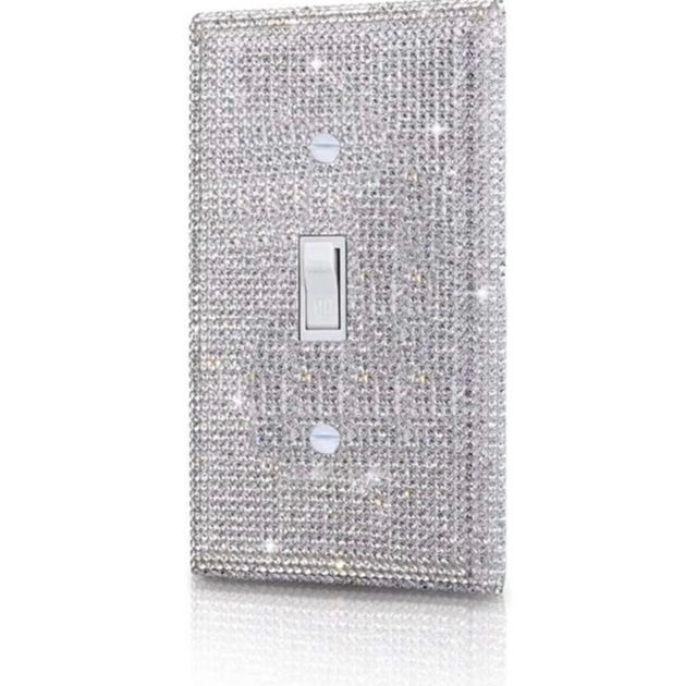Thumbnail: Shiny Silver Rhinestones Panel Switch Cover