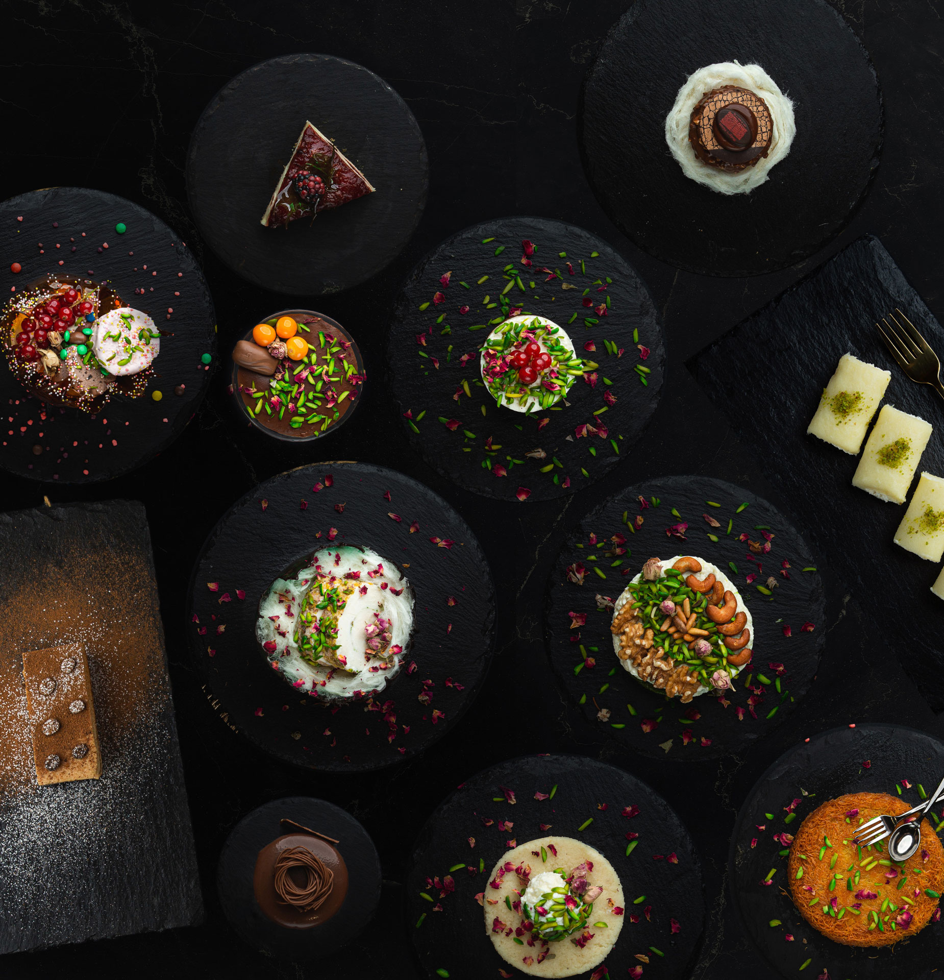 Arranged Food and Objects