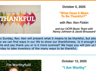 October 2025 - Newsletter & Minister's Message