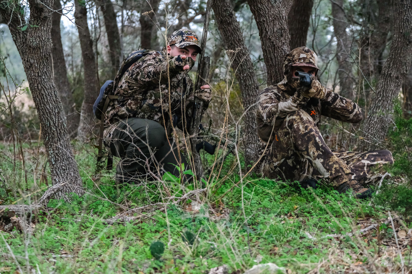 Two Hunters Look Out for Turkey