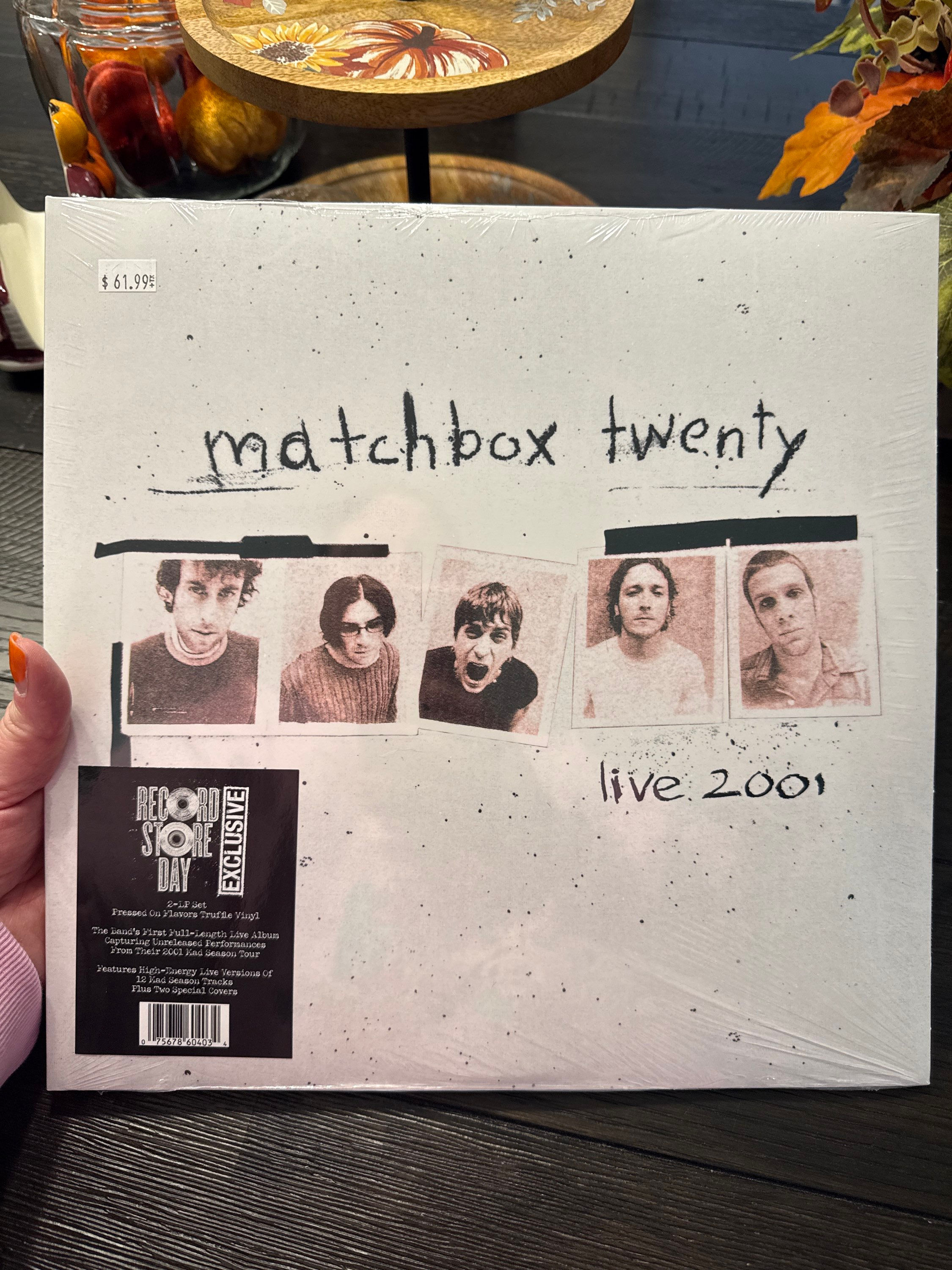 Matchbox Twenty Live 2001 2Lp RSD 2025 Limited Truffle Colored Vinyl Sealed 