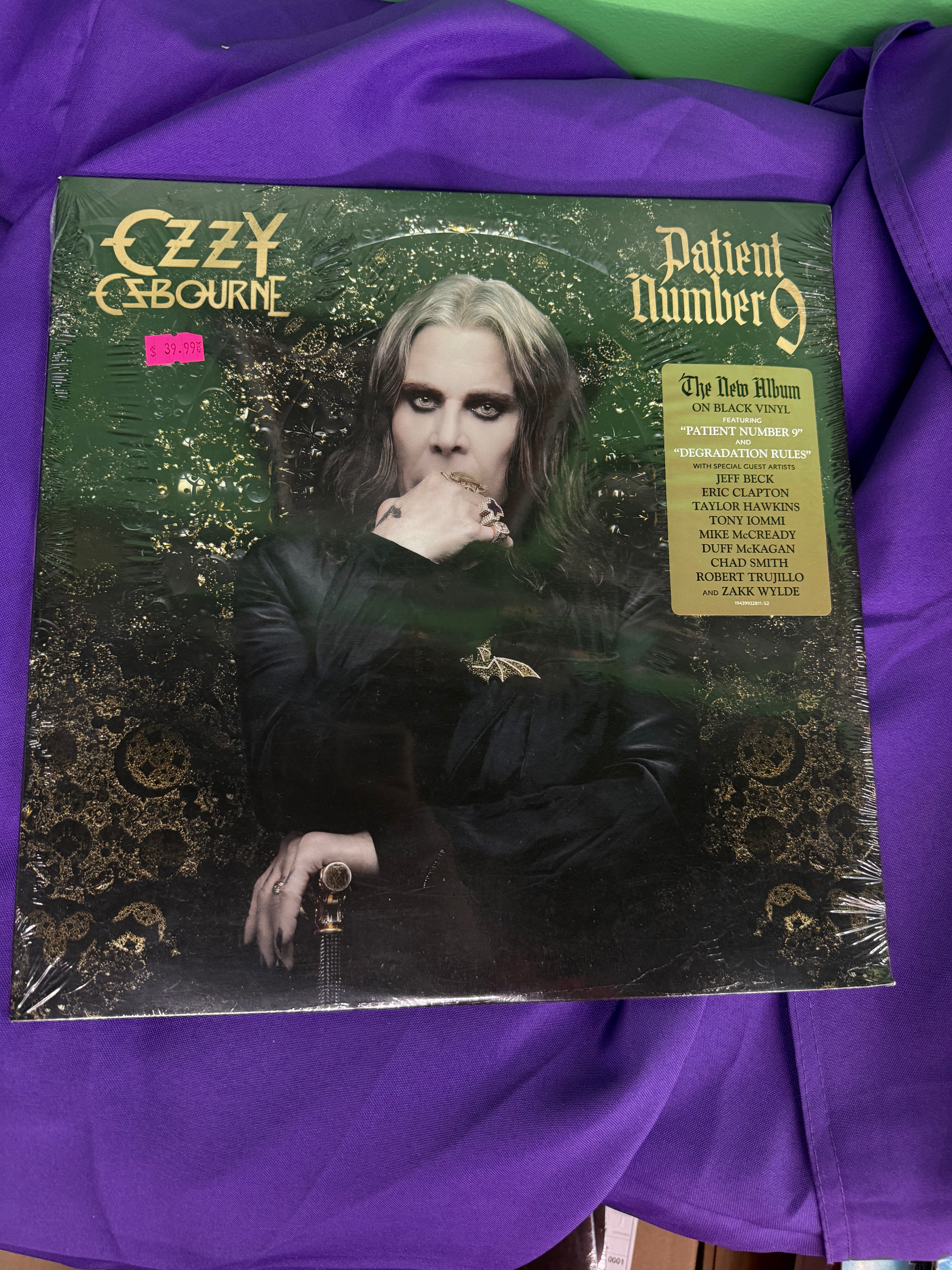 Ozzy Osbourne Patient Number 9 Black Vinyl Sealed