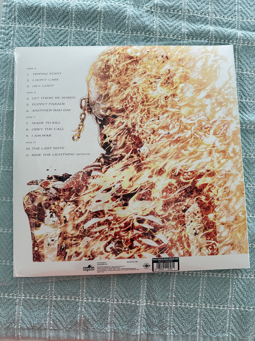 Thumbnail: Megadeth LE Translucent Orange Black Corona Sealed Vinyl Signed Insert