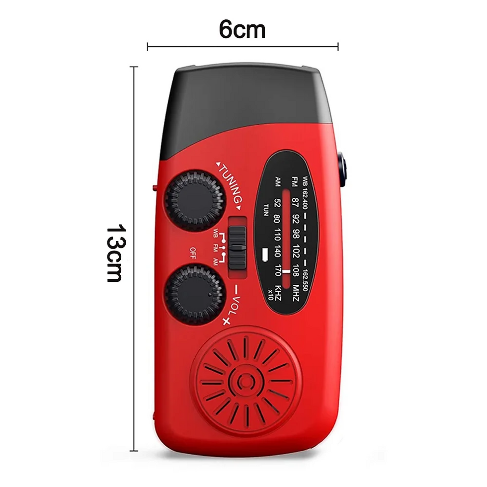 Miniatura: Emergency  Radio Crank Solar Hand Weather 1000mAh Power Bank Charger Flash Light