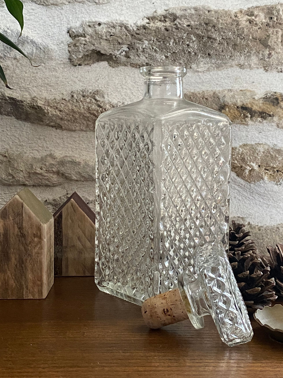 Miniature : Carafe en verre biseauté