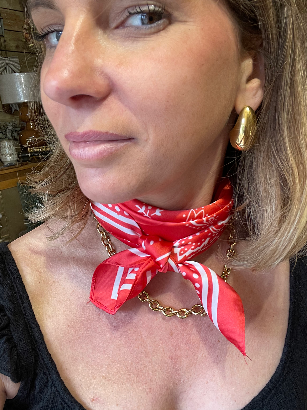 Miniature : Foulard soyeux rouge coquelicot 