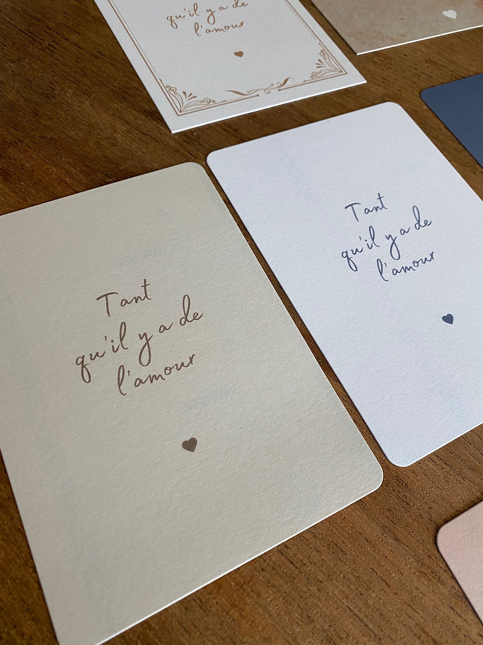 Miniature : Billet doux "Tant qu’il y a de l’amour" beige