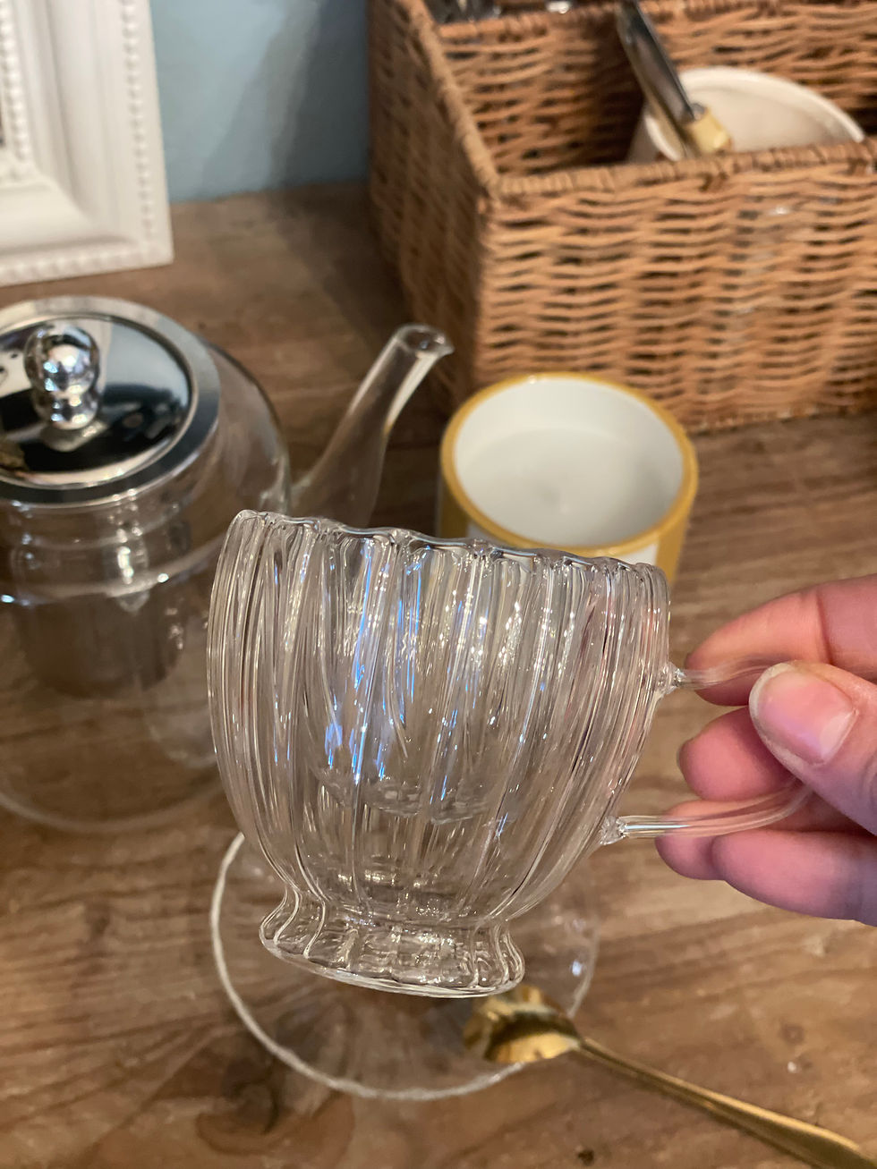 Miniature : Tasse et soucoupe en verre
