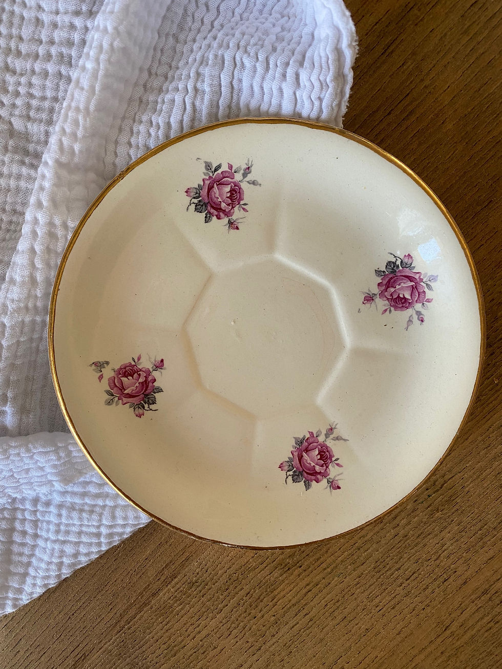 Miniature : Tasse et soucoupe "rose ancienne"