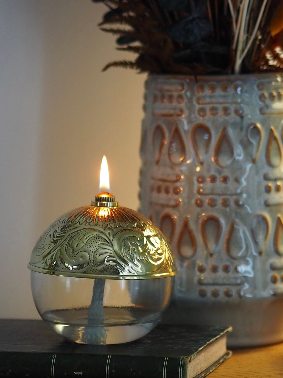 Miniature : Lampe à huile dorée