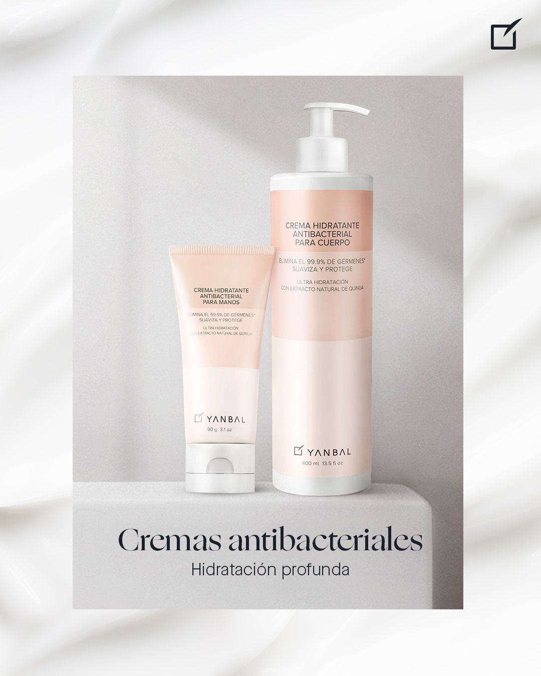 Cremas Hidratantes Antibacterial para manos y cuerpo