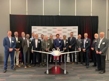 Ensemble des représentants des entreprises partenaires intervenue sur le projet ecojet