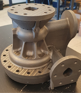 Pièce réalisée en impression 3D métallique par FusiA Impression 3D Métal Inc. 