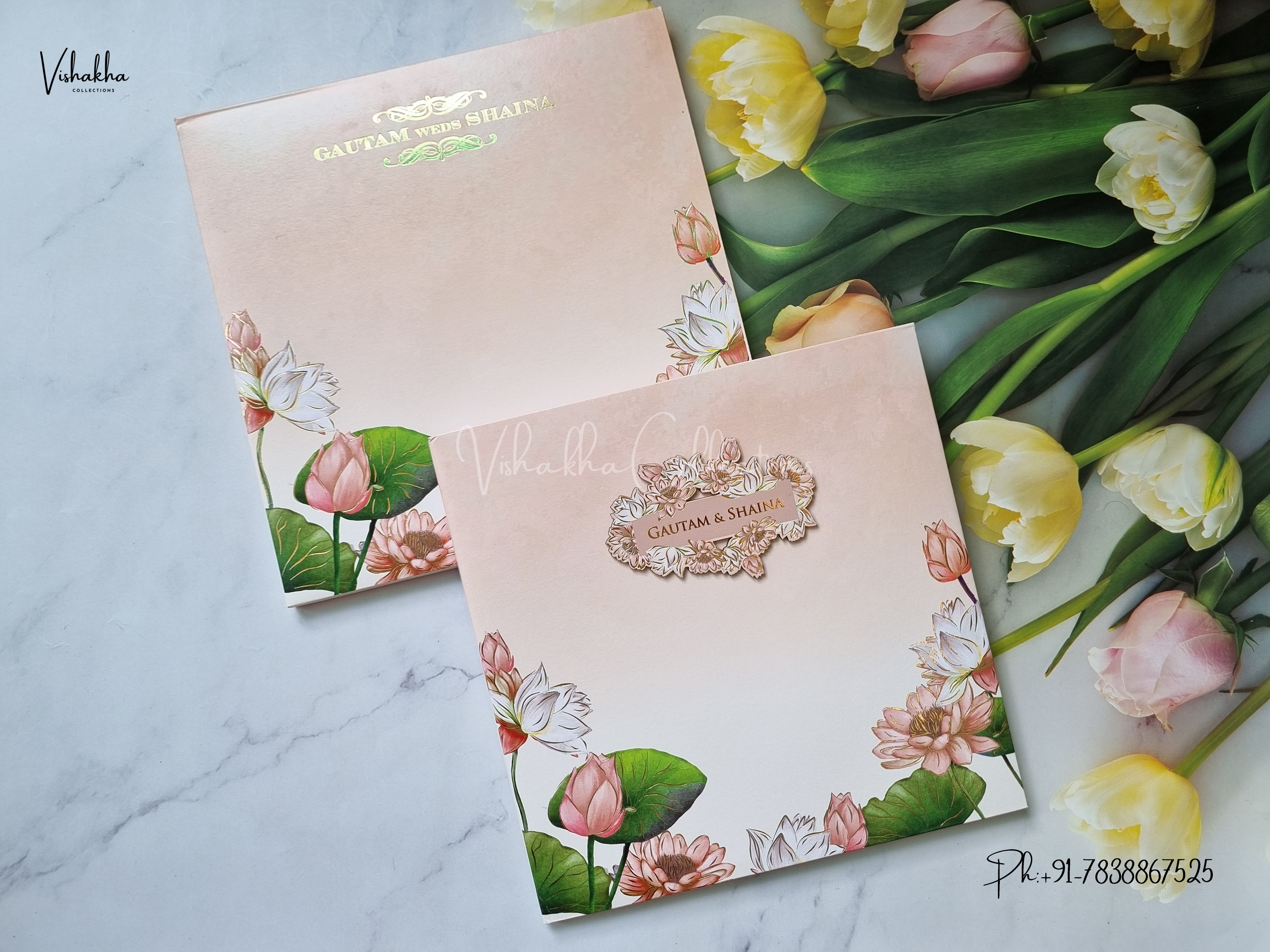 Designer Premium Customized Wedding Invitation Cards - MT3198