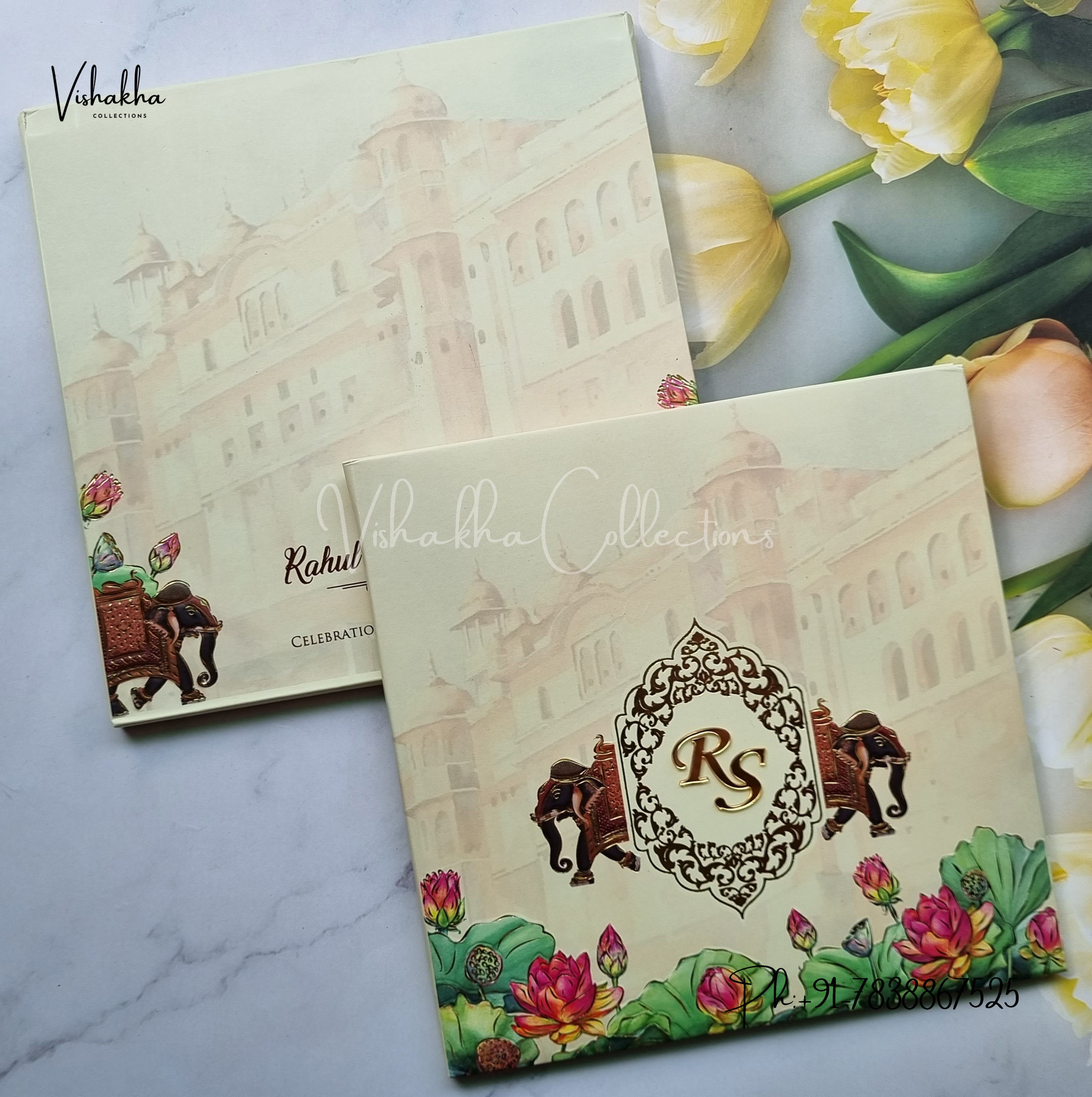 Designer Premium Customized Wedding Invitation Cards - MT3229