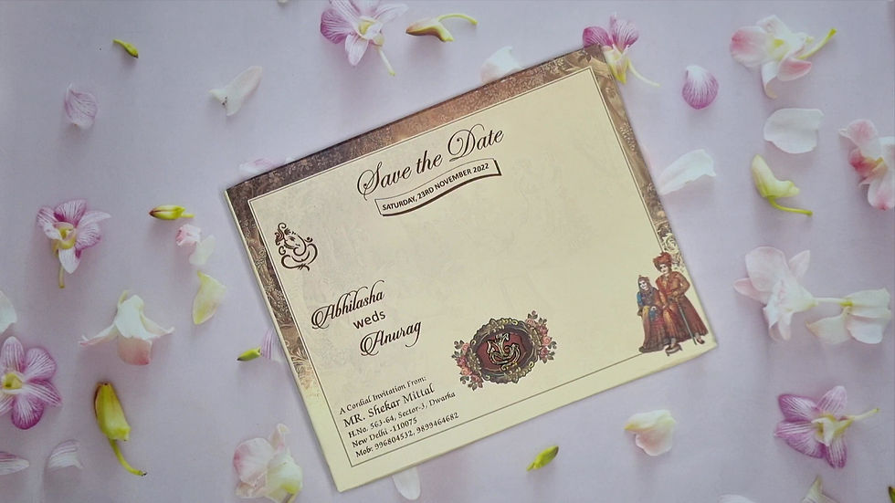 Thumbnail: Dulha Dulhan On Elephant With Barati Wedding Invitation Card