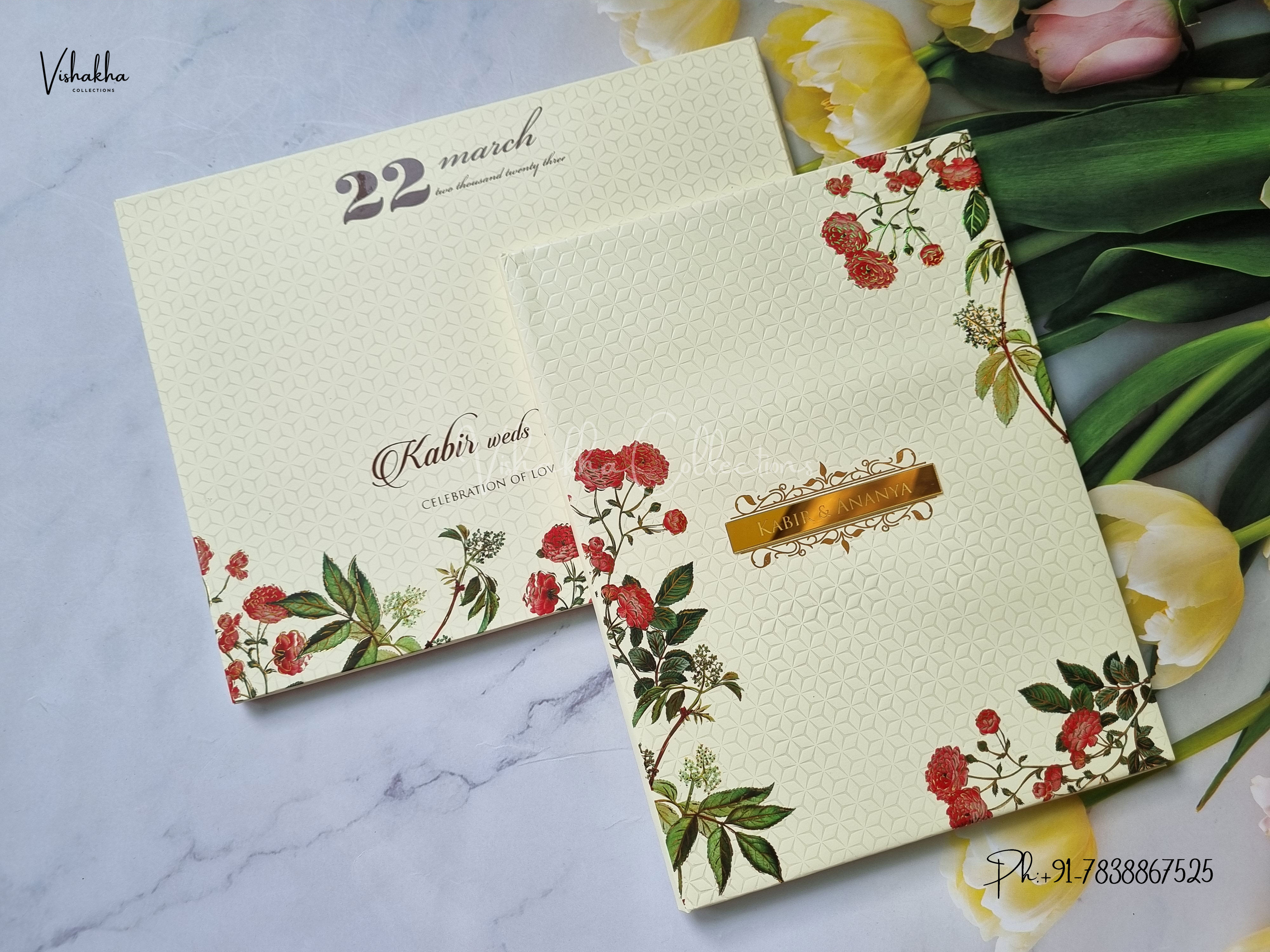 Designer Premium Customized Wedding Invitation Cards - MT3250