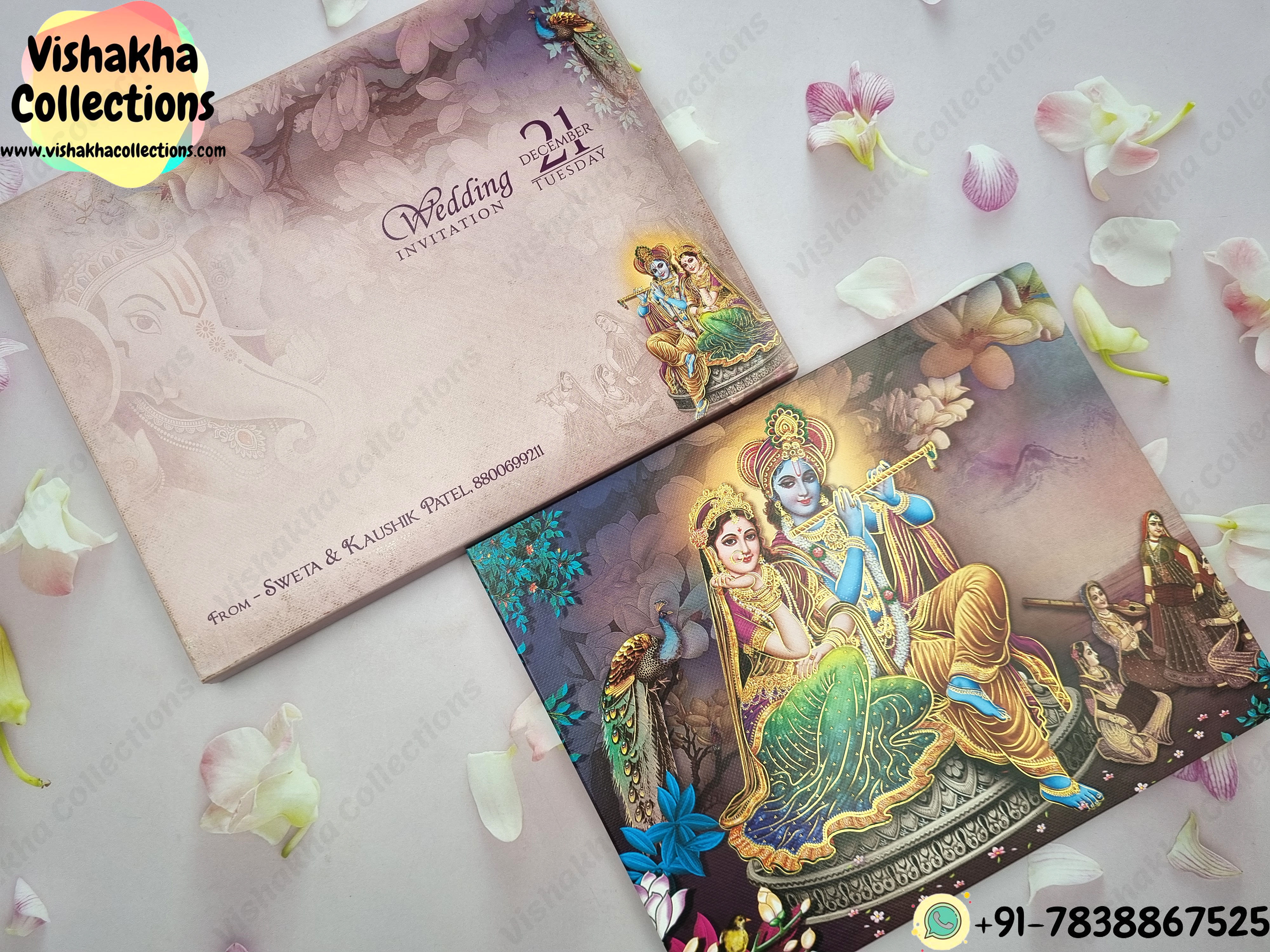 Designer Premium Customized Wedding Invitation Cards - CN-079