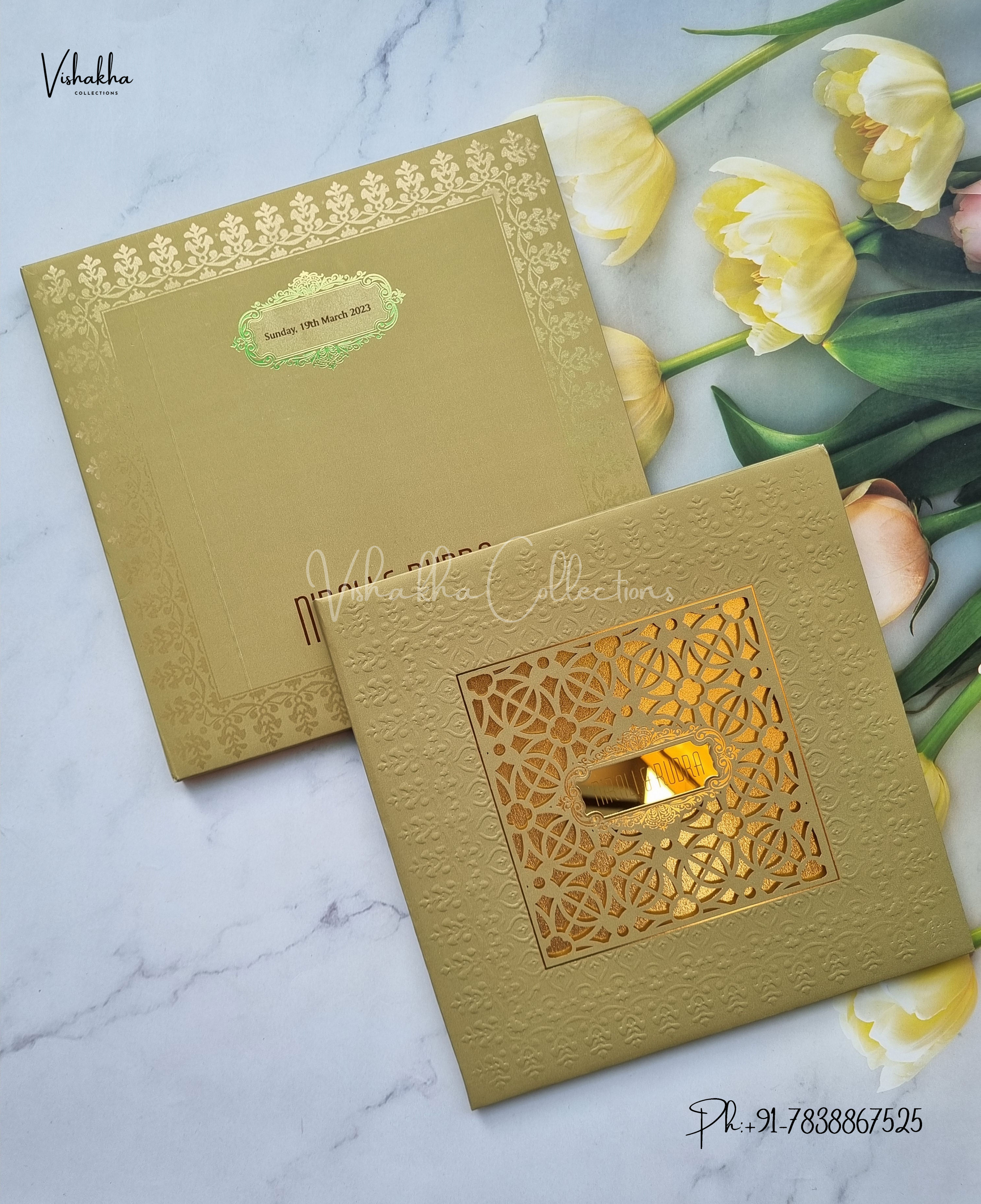 Designer Premium Customized Wedding Invitation Cards - MT2149