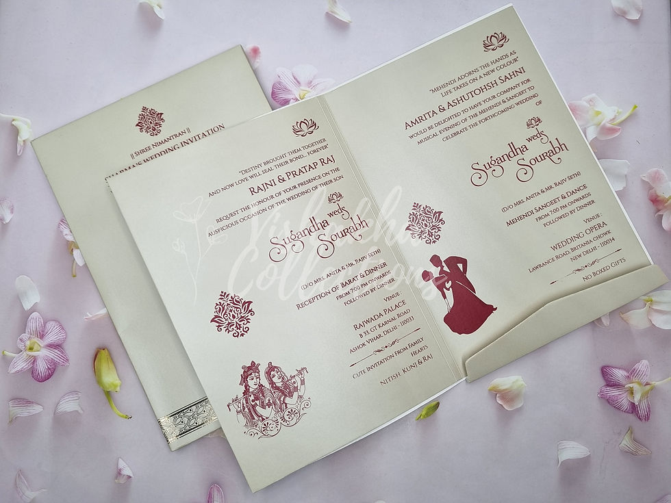 Thumbnail: Designer Premium Customized Wedding Invitation Cards - CR-1064G