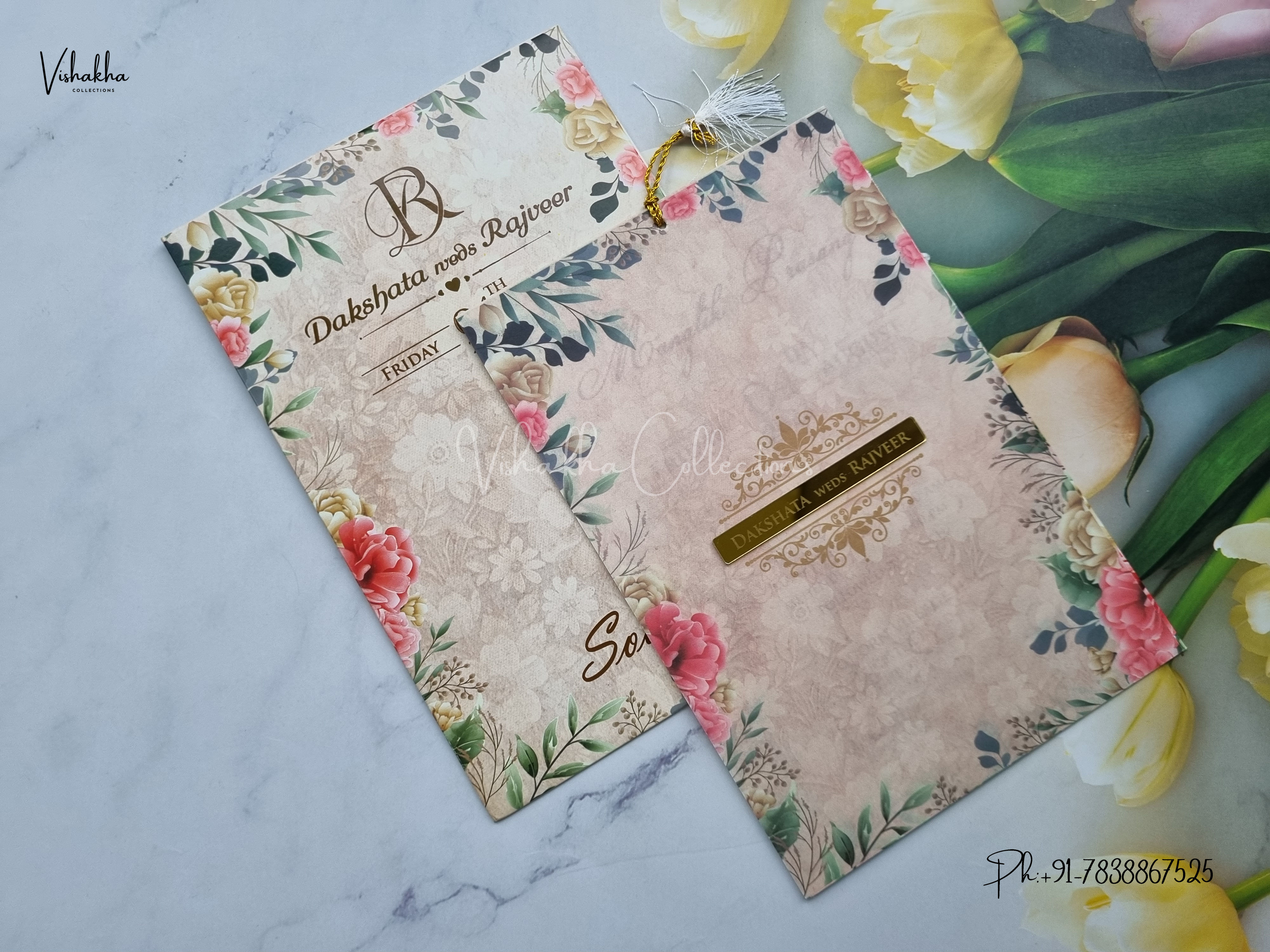 Designer Premium Customized Wedding Invitation Cards - N572